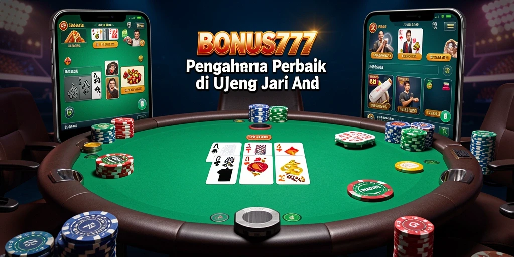 Screenshot utama BONUS777 yang menampilkan gameplay seru Poker.