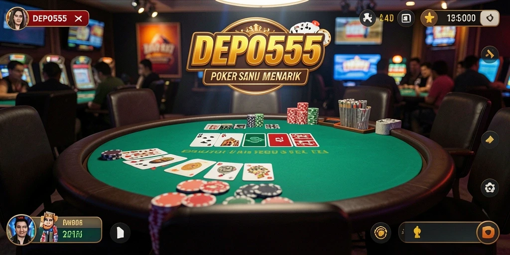 Screenshot gameplay DEPO555 dengan pemain yang antusias.