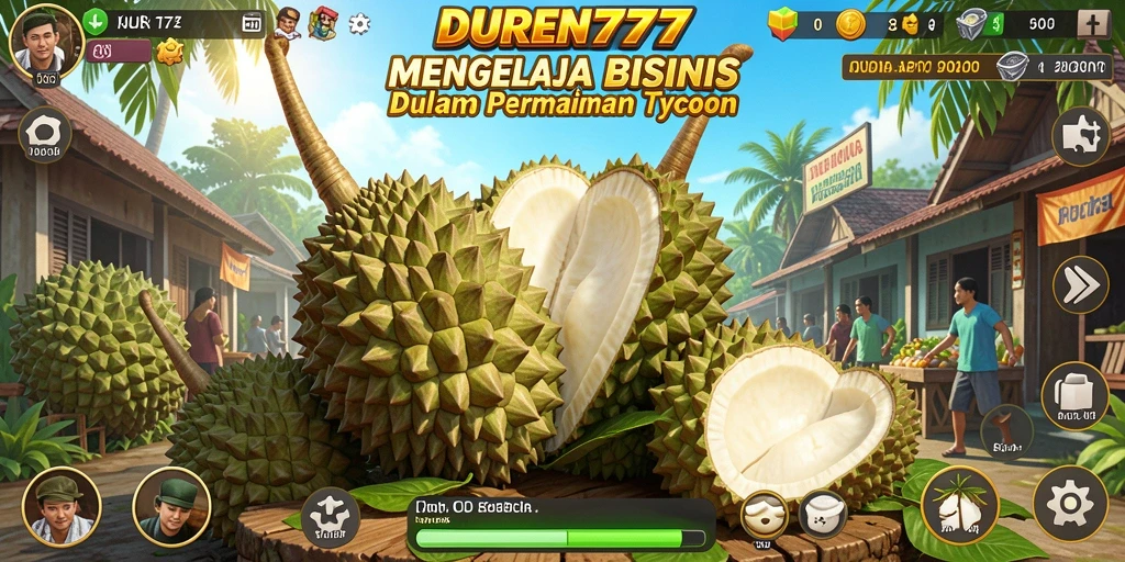 Tangkapan layar utama DUREN777 dengan tampilan gameplay Tycoon yang menarik.