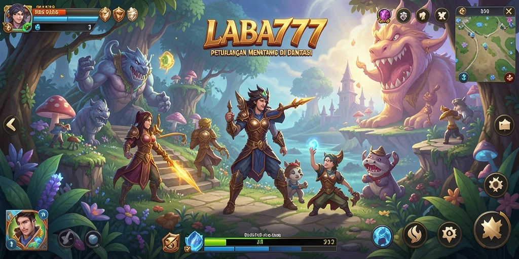 Tampilan gameplay LABA777 yang menarik dan penuh warna dalam dunia petualangan.