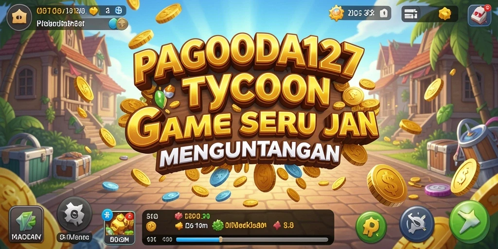 Tampilan gameplay seru dalam PAGODA127 yang menampilkan bisnis Anda berkembang.