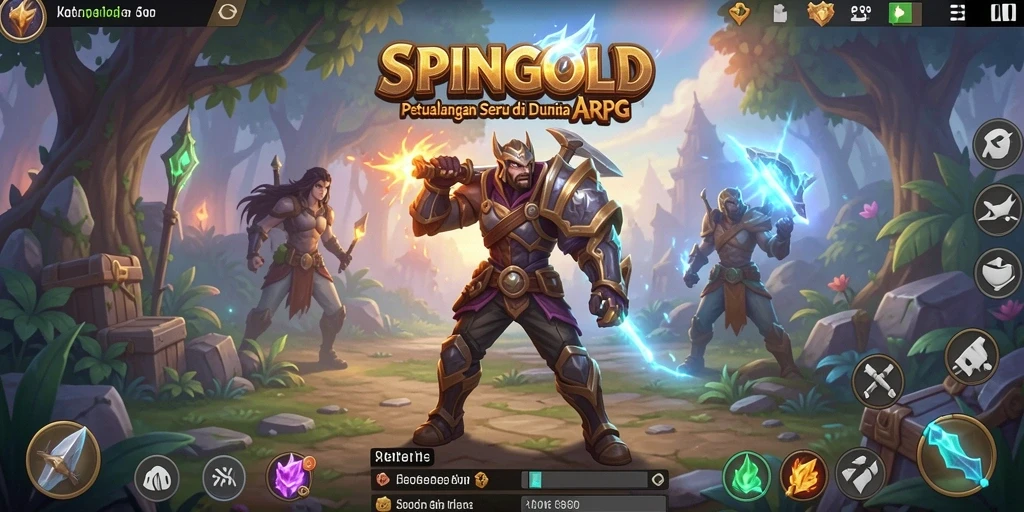 Tampilkan aksi mendebarkan dari gameplay SPINGOLD di dunia ARPG.